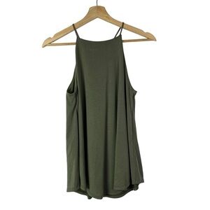 Moa Moa Green Square High Neck Swing Tank Top S